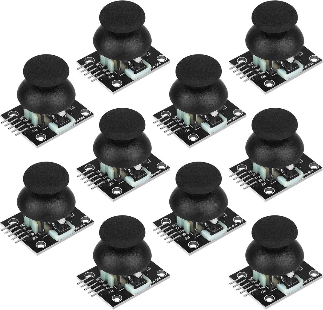 10pcs Dual-axis Joystick Module PS2 Game Joystick Control KY-023 Control Stick Sensor Board Compatible with PS2 Arduino
