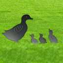 Premium Metal Duck Yard Art, Rustproof Black Silhouette Animal Stake for Garden, Lawn & Patio, Weather Resistant Farmhouse Outdoor Decor