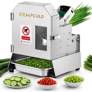 Electric Vegetable Slicer, 300W Conveyor Belt Cutter, 1-35mm Adjustable
440lb/h Output, Versatile Cutting for Long Vegetables & Leafy Greens, Restaurant & Home Use, Includes Stainless Steel Pan