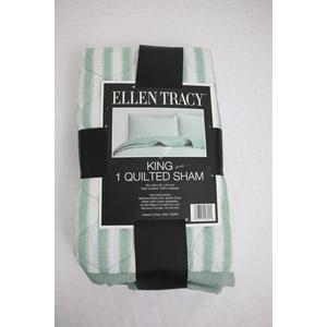 NEW Ellen Tracy King 1 Quilted Sham 20 x 36 in (51 x 91cm) 100% Polyester