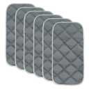 Sunny zzzZZ 6 Pack Baby Waterproof Changing Pad Liners - Quilted Thicker Ultra Soft Changing Table Cover Liners - Durable & Easy to Clean - Grey - 23" x 11" (11x23 Inch (Pack of 6), Gray)