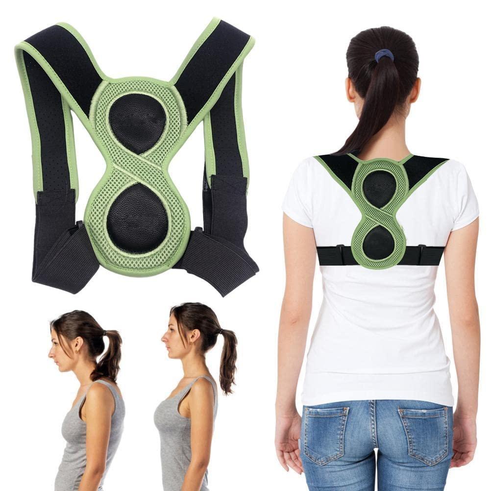 Posture Corrector Back Brace for Woman and Man, 2022 New Adjustable 8 Shaped Neck Shoulder Back Support Brace Pain Relief Belt Back Braces Spine Straightener for Neck Back Shoulder Spine