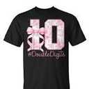 10th Birthday Girl Pink Coquette Bow 10 Year Old Aesthetic TShirt, XL