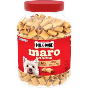 Milk-Bone MaroSnacks Small Dog Treats with Real Bone Marrow, 40 Oz. Canister (EXP 01/10/26)