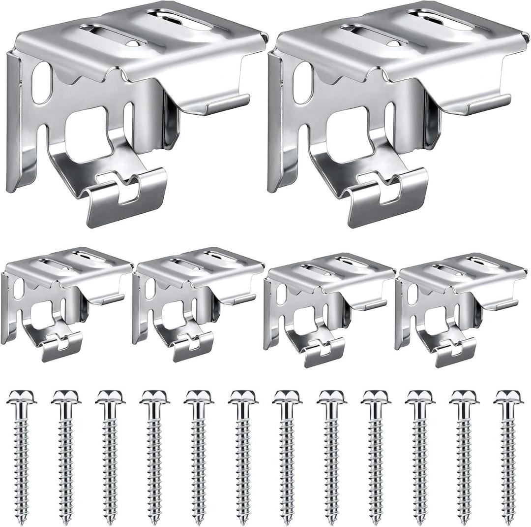 Jetec 6 Pieces Mini Blind Brackets Bracket for Window Blinds, with Screws