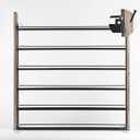 J JACKCUBE DESIGN Rustic Wood Nail Polish Organizer with 6 Tier shelves 100 bottles Wall Mount Display Rack Makeup Bottles Holder Storage for Nail Salon Bedroom Dress room - MK528A