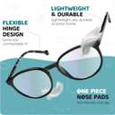 Prospek Blue Light Glasses for Kids (+0.5 Magnification), High Optical Quality Clear Lenses, SHARP. Computer Blue Light Blocking Glasses for Children 5-12y.o.