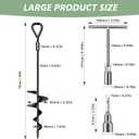 Phopich 18''/30" Long Ground Anchor, Heavy Duty Earth Anchors Ground Anchors Screw in Kit with T-Handle Hex Wrench for Camping Tent, Swing Sets, Securing Animals, Sheds, Trampoline