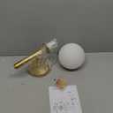 KCO Lighting Milk Glass Globe Wall Sconce Mid Century Brushed Brass Wall Sconces Modern Gold Wall Light Vintage Bathroom Vanity Light Fixtures for Bedroom Hallway