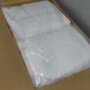 ETERNA Hazmat Suits- 20 Pack Disposable Protective Coveralls with Hood, Zipper, Elastic Wrists, Shoe Covers for Men & Women, Shield from Dirt, Dust, Paint (White, Large)