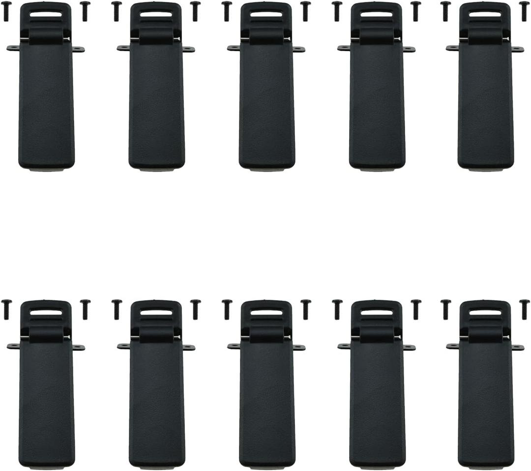 TAODAN 10PCS 6.8x3.2x1.6cm UV-5R Black Radio Walkie Talkie Back ABS Clip Waist Clip Spare Belt Buckle for UV-5R UV-5RA UV-5RB