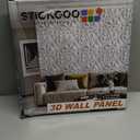 STICKGOO Wave Panels for Interior Decor, White Marble Mixed Gold Thread 3D Accent Wall, Decorative PVC Panels for Living Room Bedroom TV Background