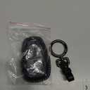 Tukellen Compatible with Chevrolet Leather Key Fob Cover,fit 2017 2018 2019 2020 2021 Camaro Malibu Cruze Trax Traverse Sonic Volt Equinox Spark Smart Remote Key, For Leather Key case-Black (5 buttons)