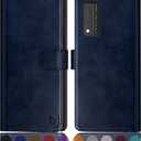 SUANPOT for T-Mobile Revvl V+/V Plus 5G with RFID Blocking Wallet case Credit Card Holder,Flip Book PU Leather Phone case Shockproof Cover Cellphone Women Men for TMobile Revvl V+ 5G case Wallet Blue