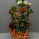 Ling's moment 17.5" Tall Standing Artificial Flowers Arrangements 4pcs Fall Wedding Aisle Runner Chair Decorations Sunset Terracotta Centerpieces Ceremony Reception Rose Floral Party Outdoor