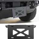 Front License Plate Bracket for 2021-2026 Ford Bronco with Heavy-Duty Modular Bumper, Steel Tag Frame Holder No Drill Mount Exterior Accessories