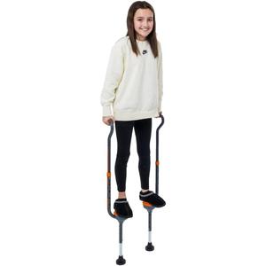 Flybar Maverick Walking Stilts for Kids - 5 Adjustable Heights, Sturdy, Easy Assembly, Wide Non-Slip Rubber Bottom Tip, Foam Grips, Outdoor Toys for Kids 5+, 190 lbs (Grey Racer)