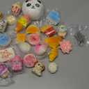 BUDI Upgraded Coluans 30Pcs Kawaii Squishies Random Super Slow Rising Squeeze Fidget Toy Bun Phone Straps Stress Relief Toys for Adults Birthday Favors for Kids Treasure Box Pinata Pretend Play