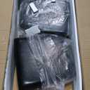 7-Piece Dining Table Set, 71" Faux Marble Kitchen Table with 6 Chairs, Solid Wood Curved Backrests & PU Cushioned Seats, Kitchen Table Chairs Set for Living Room, Dining Room