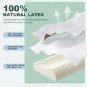 100% Natural Premium Latex Pillow, Breathable Latex Cervical Pillow for Side & Back Sleepers, Side Sleeper Pillow for Neck Pain Relief, Medium Firm Support