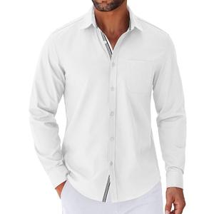 COOFANDY Men's Long Sleeve Casual Button Down Shirts Untucked Shirts for Men Regular Fit Dress Shirt 2XL