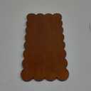 Scalloped Tray Scalloped Edge Serving Board Wooden Vanity Charcuterie Decorative Tray for Kitchen Rectangular Cutting Board for Food Bread Fruit Dresser Kitchen 14 x 7 Inch