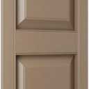 14 3/4"W x 47"H Lifetime Vinyl, Standard Two Equal Panels, Raised Panel Shutters, w/Installation Shutter-Lok's & Matching Screws (Per Pair), French Roast