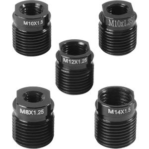 2 x 5PCS Shift Knob Adapter,Car Accessories,Universal Aluminum Alloy Universal Shifter Knob Adapter Nut Inserts for M10x1.25/M12/M14 Threads,Automotive Replacement,Suitable for Most Car Models