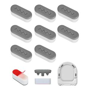 8 PCS Universal Toilet Seat Bumpers for Bidet,Toilet Lid Rubber Bumpers,Strong Adhesion Toilet Seat Spacers Bidet Buffer,Rubber Bumpers Pads Replacement for Home, Hotel, Hospital.