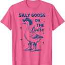 Funny Retro Vintage Meme Silly Goose On The Loose T-Shirt Large