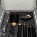 6 in 1 Hot Air Brush & Hair DryerHigh-Speed Hair Dryer Brush with Auto Wrap Curlers, Hot Air Styler Wrap Fast Drying & Frizz-Free Styling, No Heat Damage, Volumizing with Travel Bag (Black)