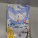 Womens Tank Dress Summer Casual Short Dresses Crew Neck Sleeveless Novelty Floral Printed Loose Aline Sundress (Medium, Blue Orange)