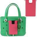 Beach Bag Accessories for Bogg, Organizer Phone Holder Compatible for Small-Bitty Bogg Bag, Cell Phone Holder for Bogg (Pink, Small-Bitty)