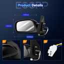 ECCPP Driver Side View Mirror Replacement fit for 2003-2008 For Toyota Corolla Black Power Left Driver Side Mirror Power Adjustment Non-Folding Non-heated 87940-02380, 8794002380