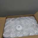 Patelai 48 Pack 8 oz Clear Plastic Jars with White Lids Empty Containers Round Clear Plastic Jars Wide-mouth Refillable Storage Organizers for Cosmetics Lotions Butters Slime Making and Food Storage