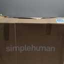 simplehuman 40 Liter / 10.6 Gallon Slim Kitchen Step Trash Can With Secure Slide Lock, White Plastic