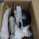 TP 18-Piece Dinnerware Set, Melamine Dishes Set with Bowls and Plates, Service for 6, Non-breakable Lightweight Dining Tableware, Blue and Black