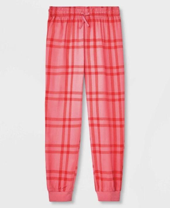 Girls Cat & Jack Plaid Pajama Bottom Pants, M (7/8)