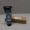 AUREUO Blue Grey Acrylic Paint, 4 Fl Oz / 120ml Single Tube, Rich Pigment Art Craft Paints for Canvas, Rocks, Wood, Ceramic, Fabric - Art Supplies for Beginners, Professionals, Artists