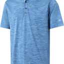 M MAELREG Golf Shirts for Men Dry Fit Short Sleeve Casual Performance Moisture Wicking Heather Pique Collared Polo Shirts (M)