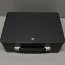 Fireproof Document Box with Key Lock, Fire Resistant Safe Storge Box Security Chest for Valuables, Documents, Passport, Cash, Pistols, Exterior Size 12.7 x 8.7 x 4.6 Inch