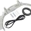 WE49X20697 Dryer Bearing Kit Compatible with GE Dryer Contains Top Bearing WE3M26 Drum Felt WE9M30 (WE09X20441) Drive Belt WE12M29 Bearing Slides WE1M1067 (WE1M481) Glide Slides WE1M504 (WE1M333)