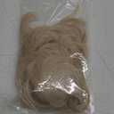 SARLA 2PCS Messy Hair Bun Hair Pieces Wavy Curly Synthetic Updo Fake Scrunchies Ponytail Extension for Women Light Champagne