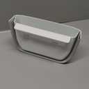 Hanging Folding Mini Trash Can for Kitchen Cabinet Door, Small Collapsible Garbage Bin Under Sink,Wall Mounted Waste Bin- Container Cabinet/Bedroom/Bathroom (3L)(White)