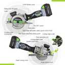 WORKPRO 20V Cordless Mini Circular Saw, 4-1/2" Compact Wireless Circular Saw 4.0Ah Battery, Fast Charger, 3 Blades, 4500RPM, Laser Guide, Max Cutting Depth 1-11/16"(90), 1-1/8"(45)