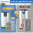 2 Pack HP102 Replacement Filter Compatible with Shark HP102, HP152, HP153, HP102PET, HC452, HP132, HC450, HC451, HC455 Air Puri-fier, Part #HE1FKPET, HE1FKBAS