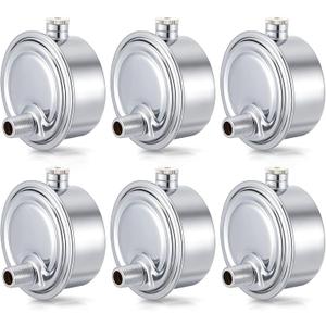 Gisafai 6 Pack Steam Radiator Air Valve #6 1/8" Steam Air Vent Angle Mount Heat Regulator Valve Chrome Plated Copper Vent for Winter Radiator Parts