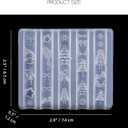 2 x Silicone Nail Molds Christmas 3D Nail Art Sculpture Templates, DIY Resin Mold for Nails Design with Santa Claus Bells Christmas Tree Snowflake Reusable Nail Carving Stencils Xmas Nail Charms Supplies