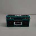 QFX J-220BTTQ Aqua Turquoise Boombox MP3 Conversion from Radio to Cassette with 4-Band (AM, FM, SW1, SW2) Radio with Bluetooth, Dual 3 Speakers, Built-in Microphone, Recorder, and a 3-Band Equalizer
