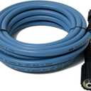 LULUW 25FT 1/4-inch High Pressure Washer Hose,3600PSI M22 14mm Replacement Power Washer Hose for Most Brands, Blue